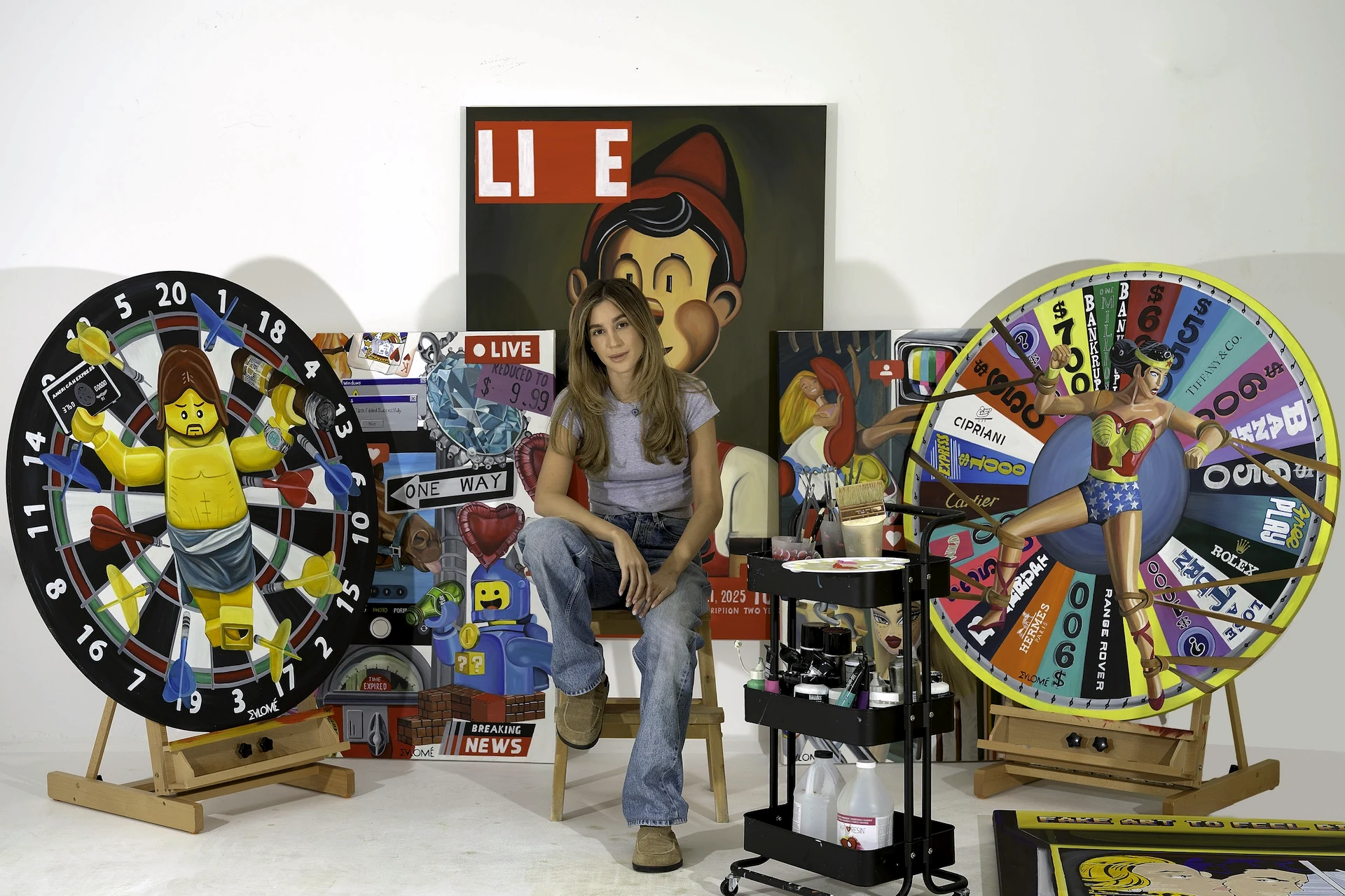 Salome Economides in her studio